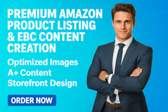 premium amazon product listing, ebc content creation, storefront design and SEO