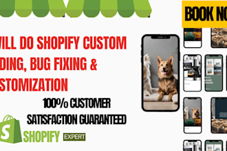 do shopify custom coding or bug fixing and customization