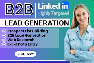 provide b2b lead generation, data scraping, and lead enrichment for sales