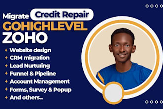 migrate wix to gohighlevel CRM credit repair automation zoho to ghl website
