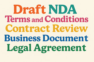 draft nda mou terms and conditions contract review biz document legal agreement