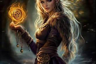 design dnd art, fantasy character, creature, and dnd party