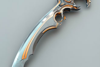 create a 3d weapon illustration for gaming
