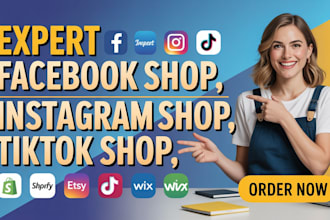 set up facebook shop, tiktok, instagram shop, fix meta pixel