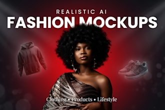 create realistic ai fashion, clothing and ai product mockups