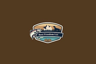 design unique reel freedom logo