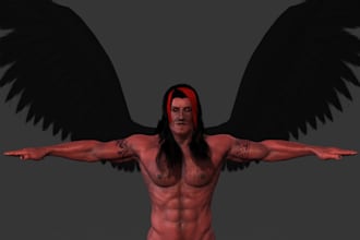 real character modeling for animation, games, printing, 4k texture, ue5 rig, nft