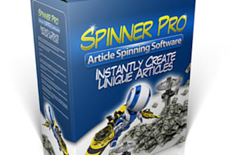 give you a 4 part article software package, the coolest spinner, submitter, brander and 1500 rticles