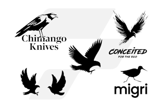 design a unique bird silhouette logo