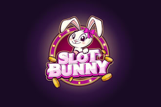 design unique slot bunny logo