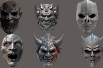 design 3d printable cosplay futuristic sculpt 3d helment mask stl file 3d print