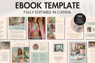 canva ebook design, lead magnet, workbook, ebook formatting and layout design