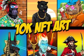 draw unique nft art and generate collection with metadata