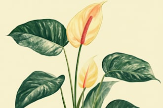 draw realistic scientific botanical illustrations of flowers