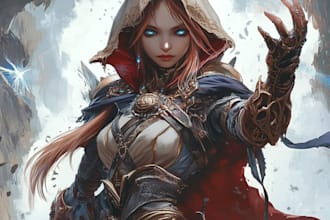 make design your character picture 2 d drawing for you