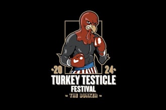 design turkey testicle festival logo