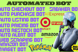program pokemon bot, auto checkout bot, restock bot, purchase bot, target bot