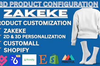 zakeke kickflip customily teeinblue 2d 3d shopify store product configuration