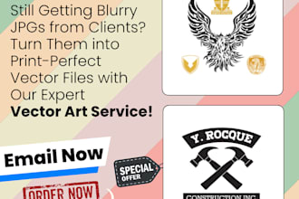 convert your image, logo, or sketch into quality vector art