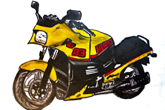 make a custom hand colored drawing