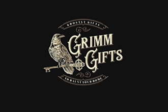 vintage dark academia decor gift logo