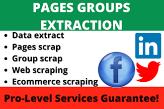 scrap all  pages groups members mails leads extract