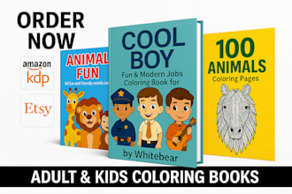 design custom coloring book pages for amazon KDP and etsy