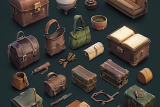 make a  or semi realistic props, objects, asset packs