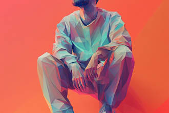 create any geometric low poly illustration within 24 hours