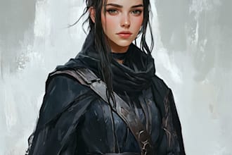 draw original fantasy or dnd characters, concept art, fanart