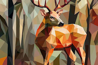 do polygonal art low poly illustration