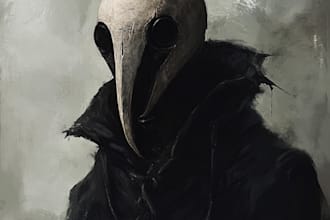 draw fantasy or horror character illustration