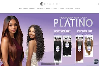 wix hair extension shopify store spa beauty salon website hair extension website
