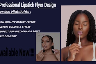 create a stunning promotional flyer for your lipstick