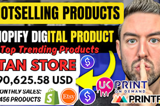 7 figure shopify digital products store, etsy digital product, stan store design