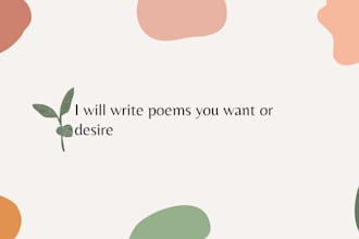 write poems and verses on the topics you want