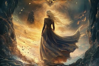 create a stunning fantasy or scifi book cover for you