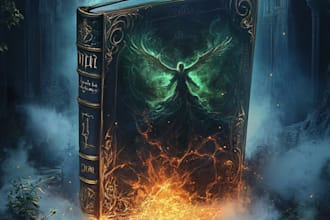 create artistic fantasy book cover design