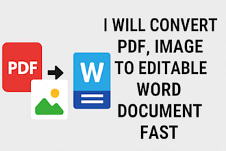 convert PDF, image to editable word document fast