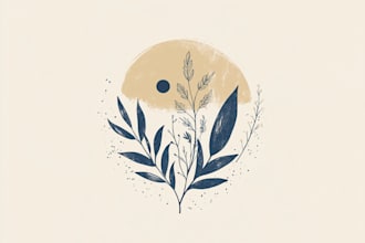 design botanical, hand drawn, minimalist, boho logo