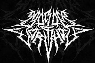 make brutal death metal, deathcore, black metal band logo