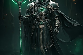 illustrate favorite space marine warhammer 40k character art