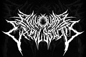 draw black, slam, or death metal logo for your band
