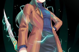 illustrate your anime oc or fanart with my custom style