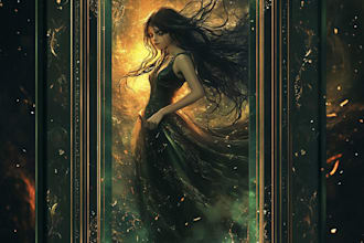 design artistic poetry book cover, fantasy, horror, novel