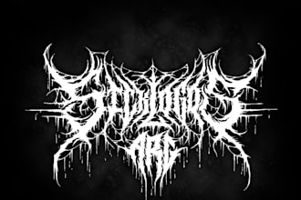 death metal,deathcore,metalcore logo initial emblem symbol