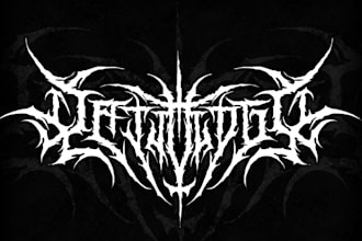 design death metal, black metal and heavy metal logo for your band