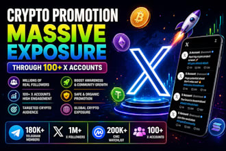 promote your crypto project through 400 x accounts