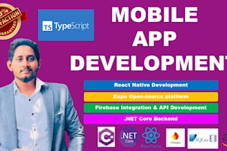 develop a mobile apps react native expo dot net core backend