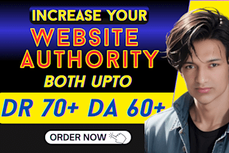 increase your ahrefs DR and moz da with high authority white hat backlink
